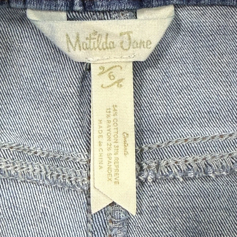 Matilda Jane Womens 6 Blue Raw Hem High Rise Skinny Crop Just Imagine